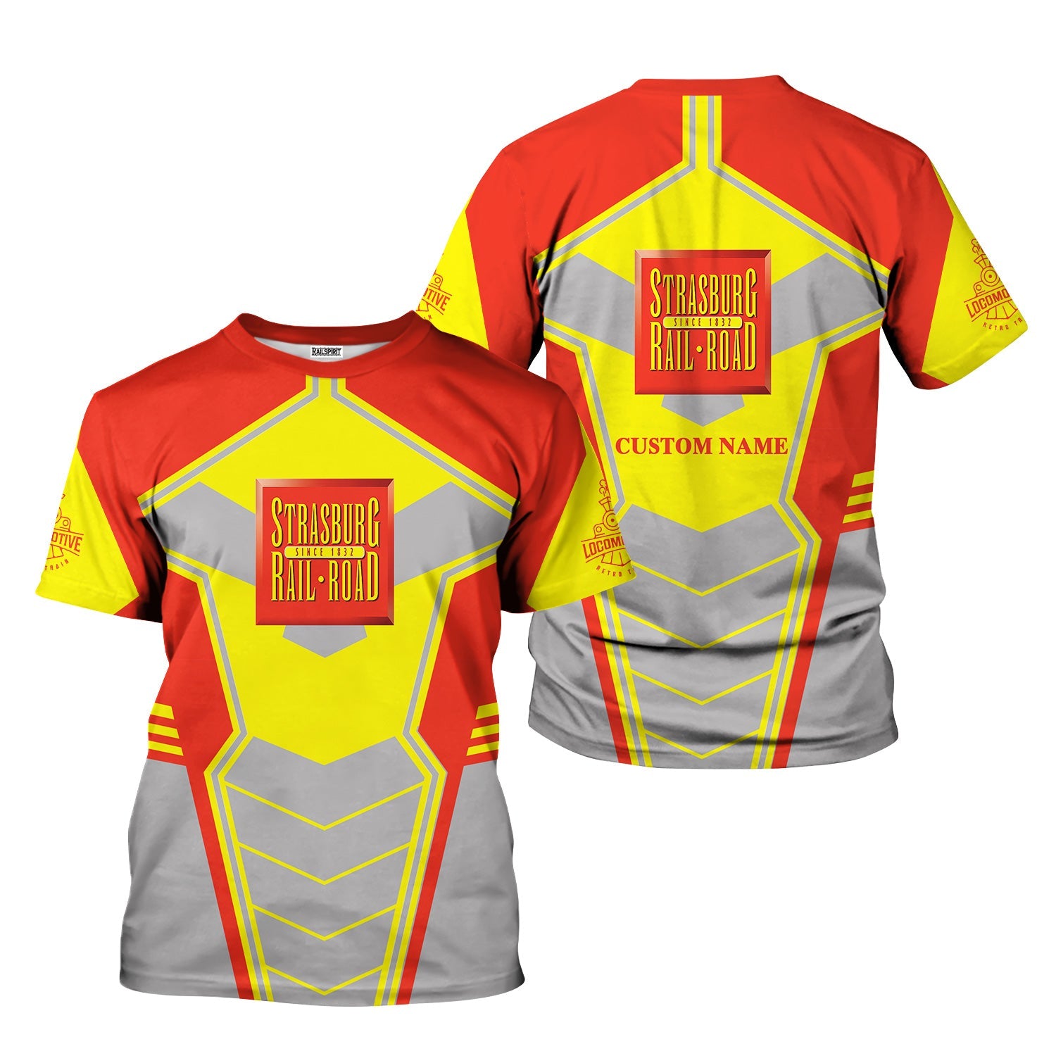 Railspirit Personalized Strasburg Railroad T-Shirt Engine-Inspired Style Train Shirt for Railroad Fanatic