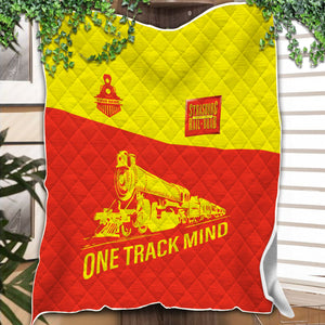 Railspirit Personalized Strasburg Railroad Premium Quilt One Track Mind Train Premium Quilt Gift Idea For Train Lover