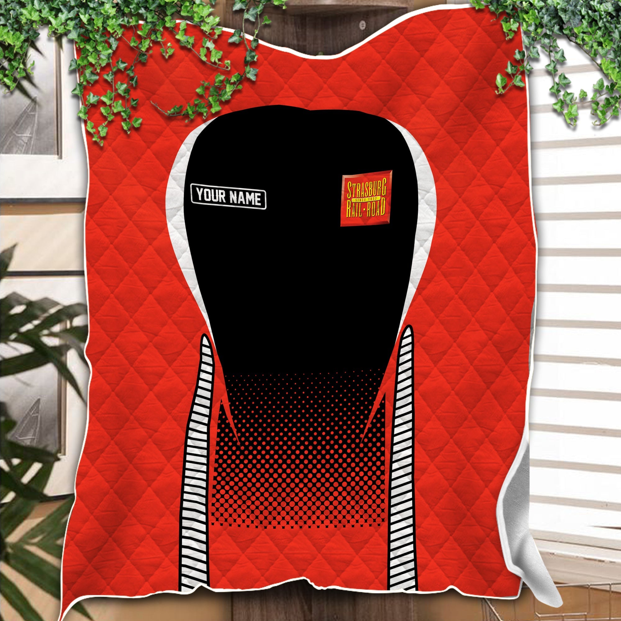 Railspirit Personalized Strasburg Railroad Premium Quilts Train Premium Quilts Gift Idea For Train Lover