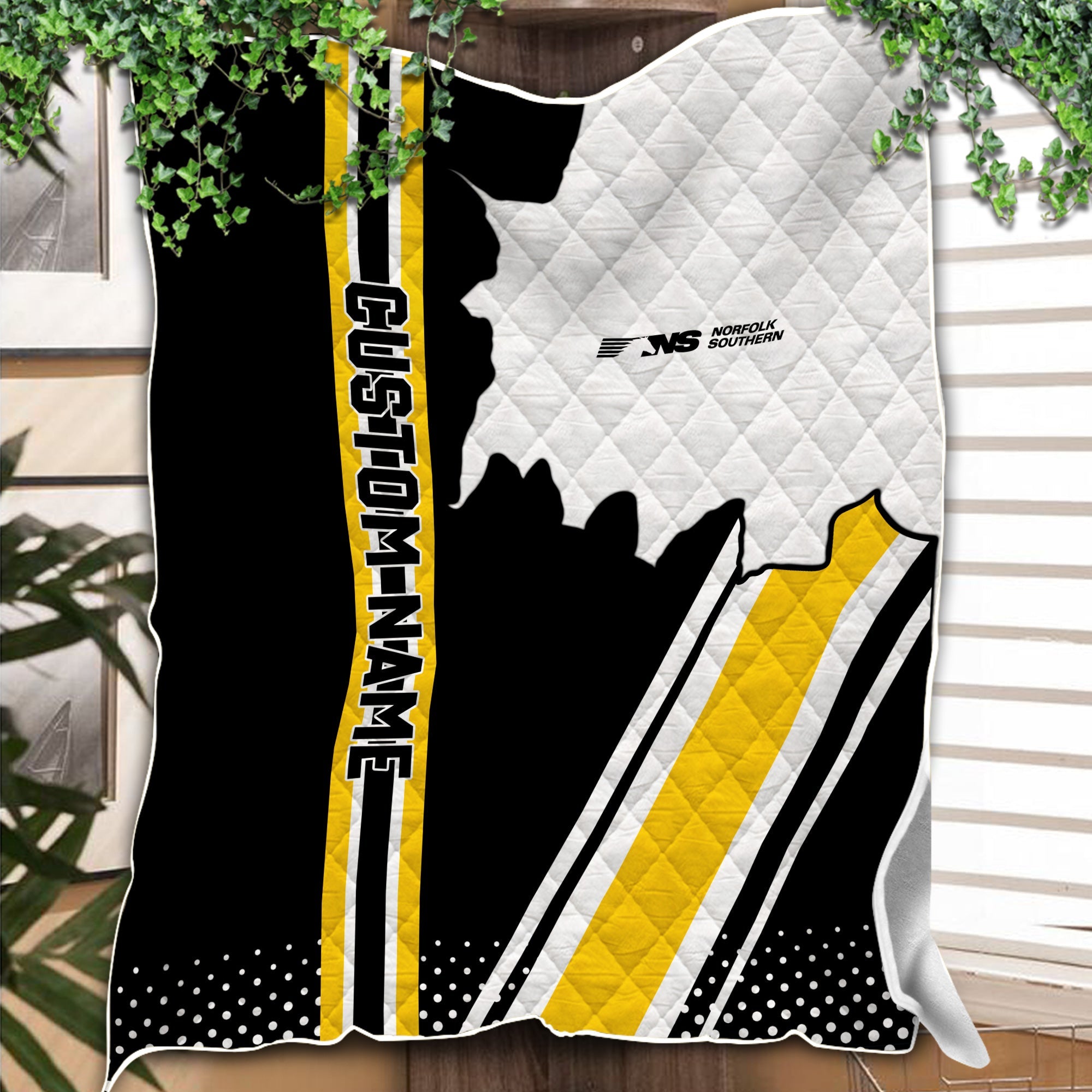 Railspirit Personalized Norfolk Southern Railway Premium Quilts Vintage All Over Printed Premium Quilts