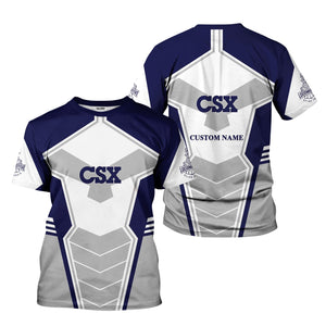 Railspirit Personalized CSX Transportation Railroad T-Shirt Engine-Inspired Style Train Shirt for Railroad Fanatic
