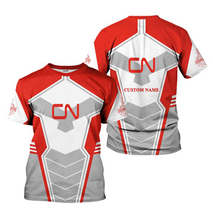 Railspirit Personalized Canadian National Railroad T-Shirt Engine-Inspired Style Train Shirt for Railroad Fanatic