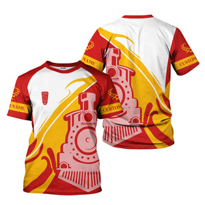 Railspirit Personalized Bangor And Aroostook Railroad T-Shirt Flame-Inspired Style Shirt Gift Idea For Train Lovers