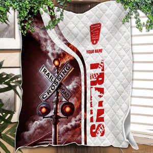 Railspirit Personalized Bangor And Aroostook Railroad Premium Quilts Railroad Crossing Sign Quilts All Over Print