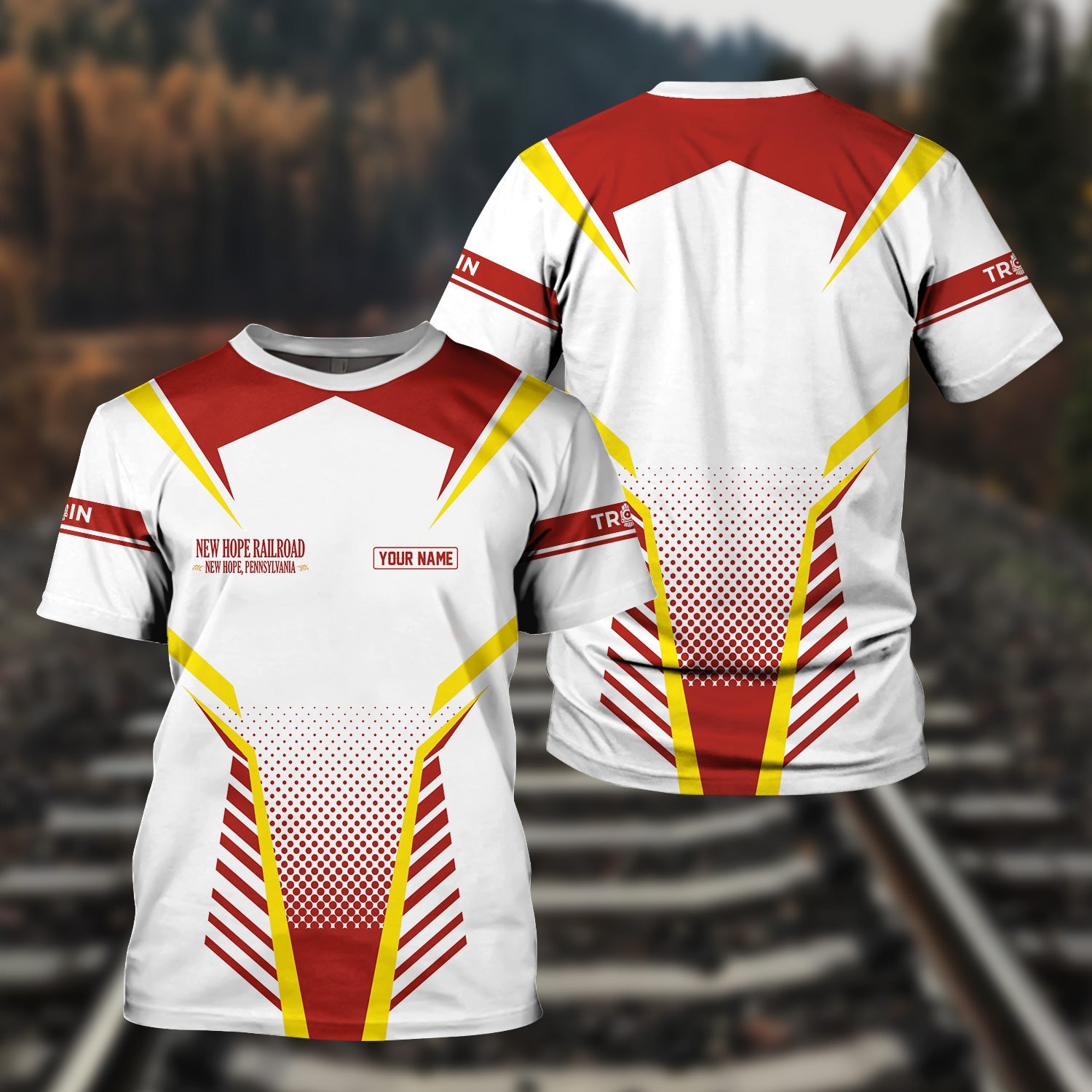 Railspirit Personalized New Hope Railroad T Shirt Unisex Train Shirt All Over Print