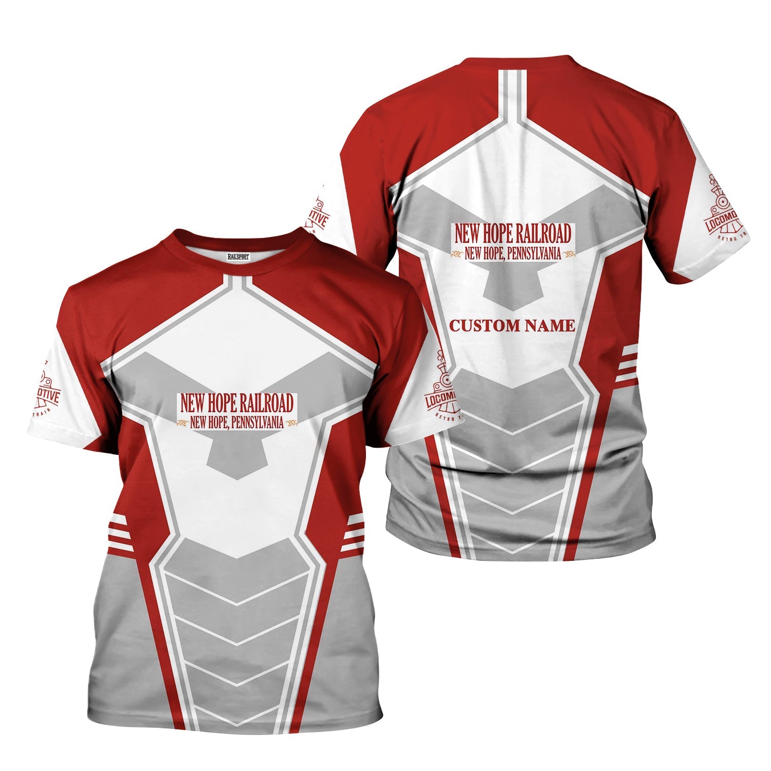 Railspirit Personalized New Hope Railroad T-Shirt Engine-Inspired Style Train Shirt for Railroad Fanatic