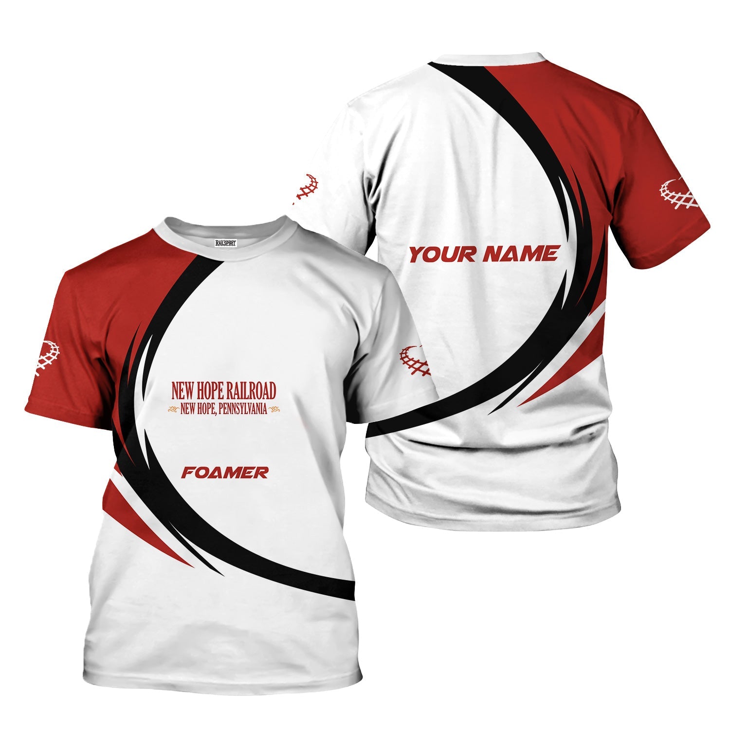 Railspirit Personalized New Hope Railroad T-Shirt Unique Graphic Style Shirt For Train Enthusiasts
