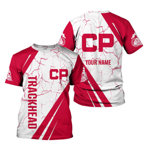 Railspirit Personalized Canadian Pacific Railroad T-Shirt Crackle Texture Style Shirt For Trackhead
