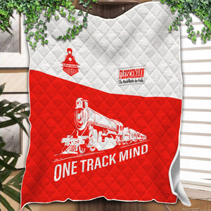 Railspirit Personalized Fleischmann And Western Railroad Premium Quilt One Track Mind Train Premium Quilt Gift Idea For Train Lover