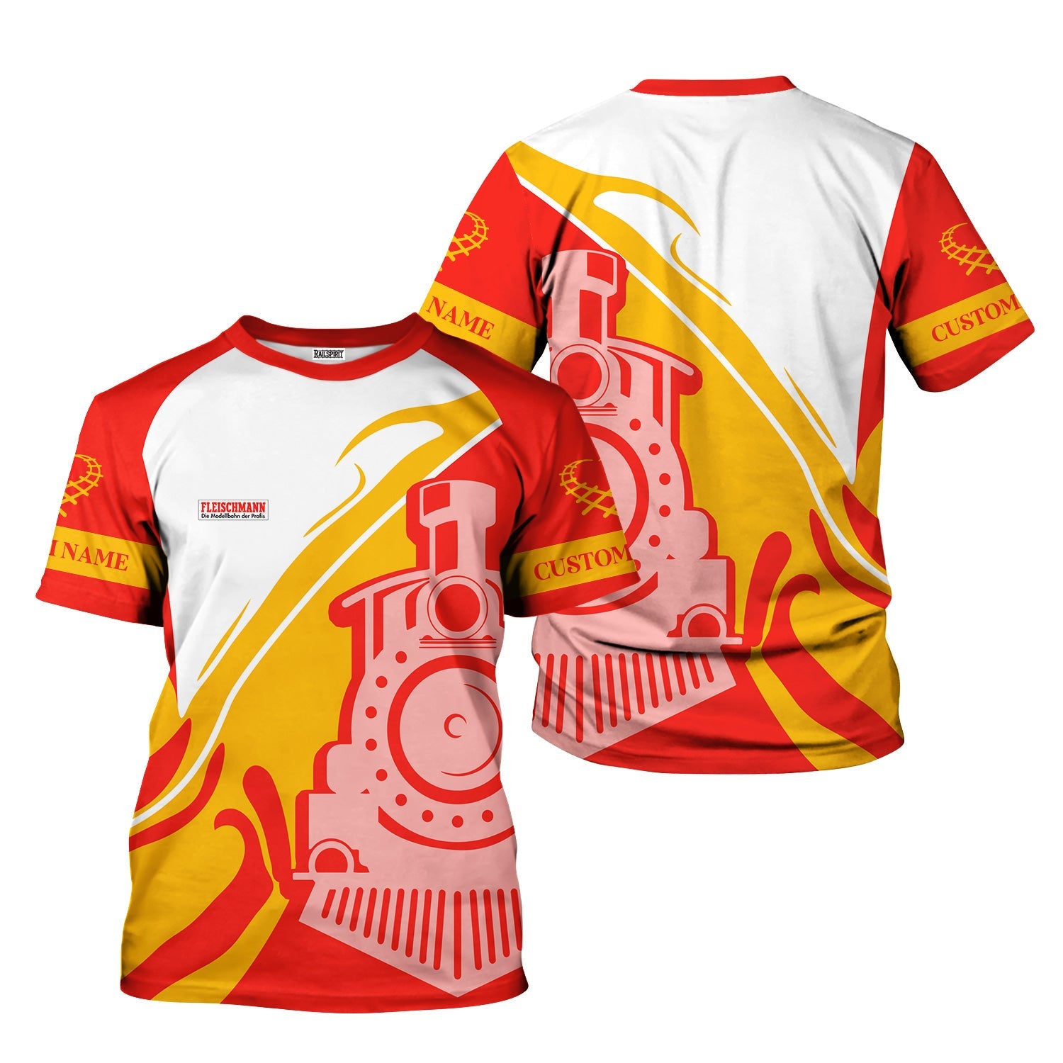 Railspirit Personalized Fleischmann And Western Railroad T-Shirt Flame-Inspired Style Shirt Gift Idea For Train Lovers