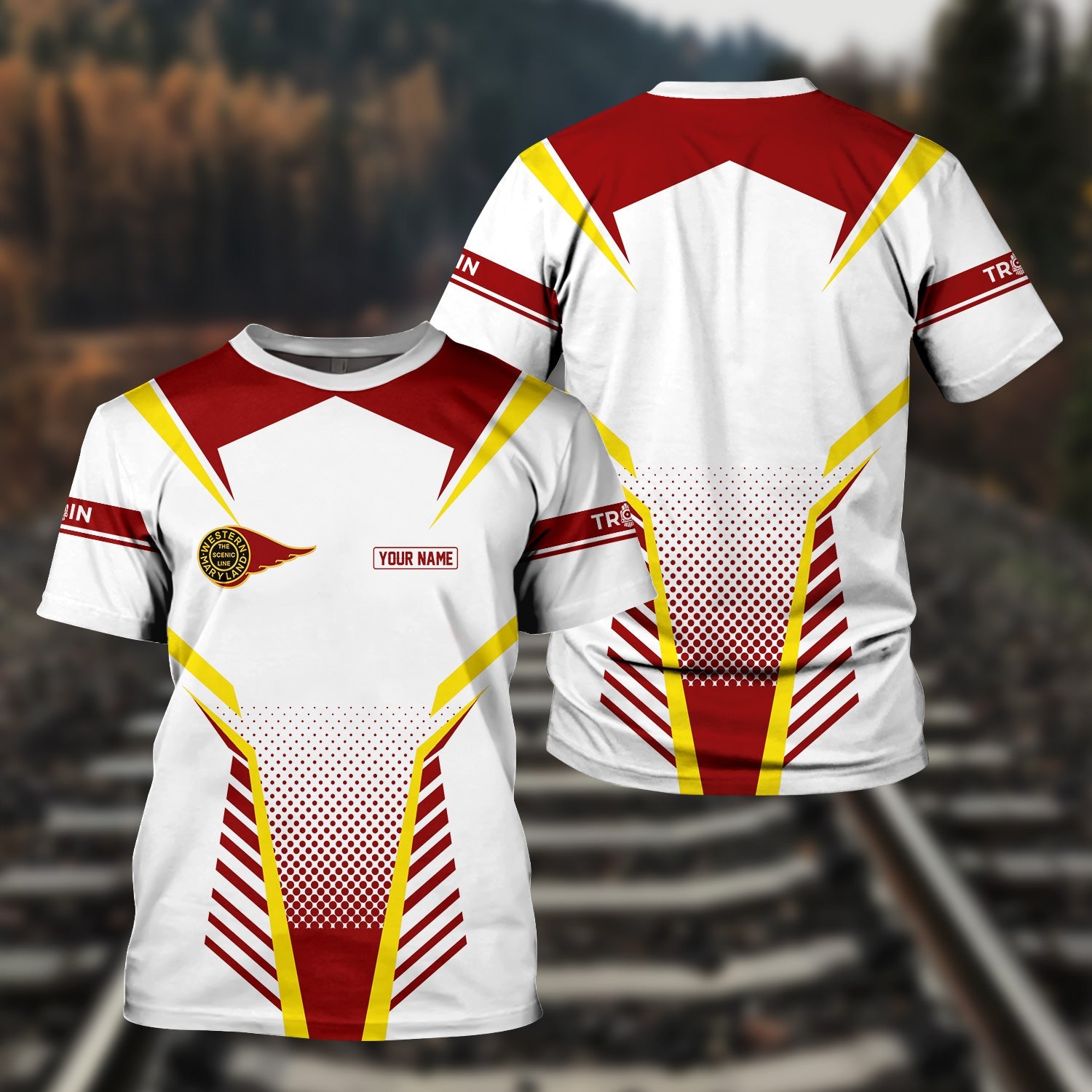 Railspirit Personalized Western Maryland Railway T Shirt Unisex Train Shirt All Over Print