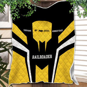 Railspirit Personalized Norfolk Southern Railway Premium Quilts Custom Year Railroader Gift Idea For Train Lover