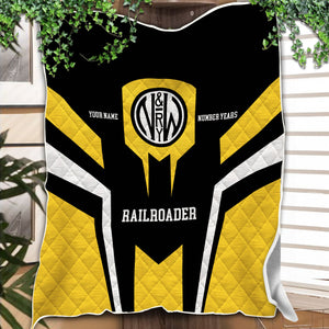 Railspirit Personalized Norfolk and Western Railway Premium Quilts Custom Year Railroader N&W Gift Idea For Train Lover