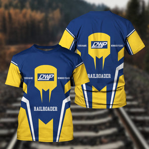 Railspirit Personalized Duluth, Winnipeg and Pacific Railway T-Shirt Custom Year Railroader Shirt Gift Idea For Train Lover