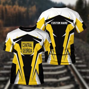 Railspirit Personalized Central of Georgia Railway T Shirt Strong Line Style Train Unisex Shirt All Over Print