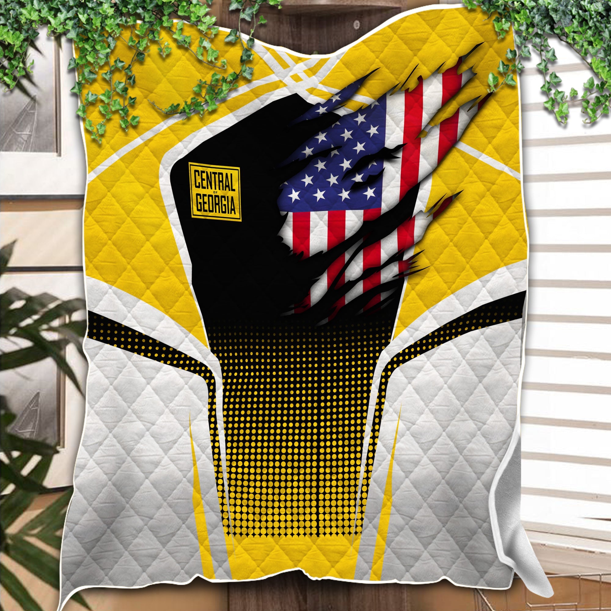 Railspirit Personalized Central of Georgia Railway Premium Quilts American Vintage All Over Printed Premium Quilts