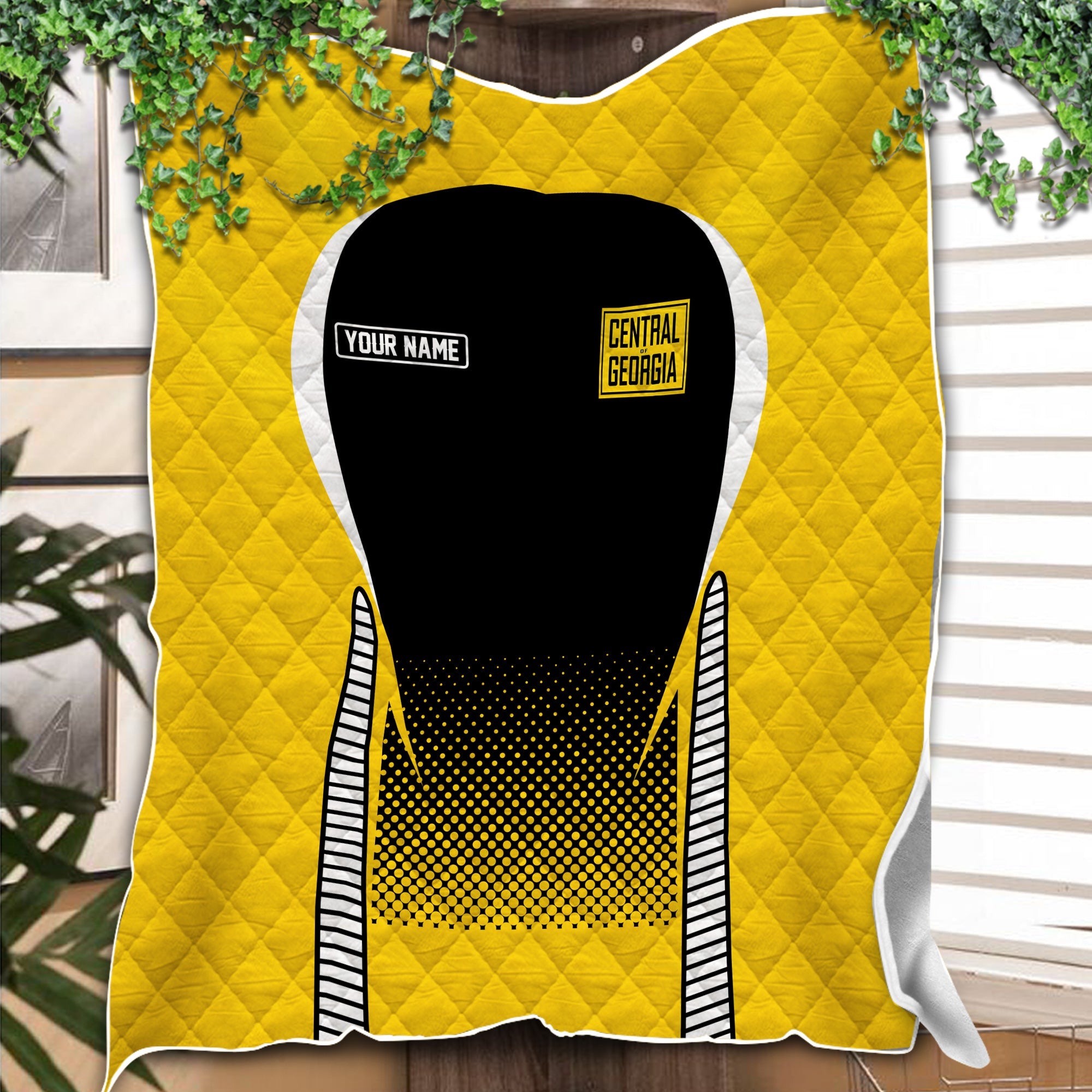 Railspirit Personalized Central of Georgia Railway Premium Quilts Train Premium Quilts Gift Idea For Train Lover