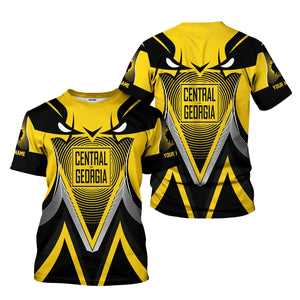 Railspirit Personalized Central of Georgia Railway T-Shirt Vibrant Graphic Pattern Shirt For Train Enthusiasts