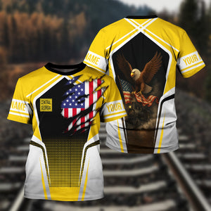 Railspirit Personalized Central of Georgia Railway T Shirt American Eagle Vintage Train Shirt