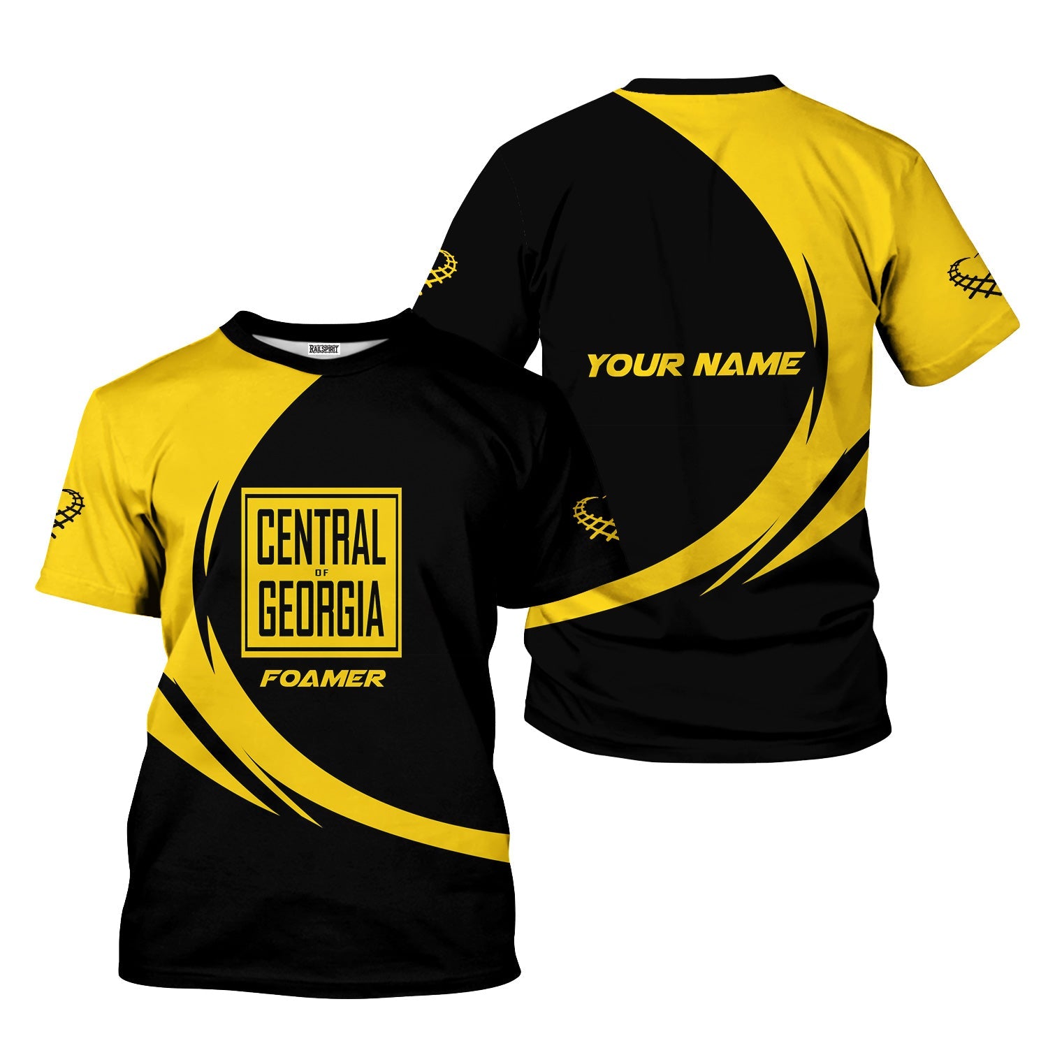 Railspirit Personalized Central of Georgia Railway T-Shirt Unique Graphic Style Shirt For Train Enthusiasts
