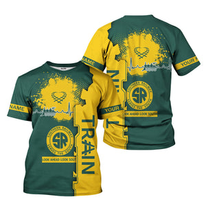 Railspirit Personalized Southern Railway U.S T-Shirt Engine Heartbeat and Track Love Style SOU Shirt Gift Idea For Train Lovers