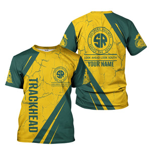 Railspirit Personalized Southern Railway U.S T-Shirt Crackle Texture Style SOU Shirt For Trackhead