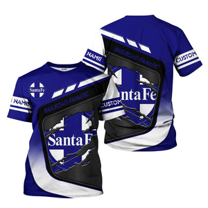 Railspirit Personalized Santa Fe ATSF Railway T-Shirt Ripped Texture Style Atchison, Topeka and Santa Fe Train Shirt For Railroad Fanatic