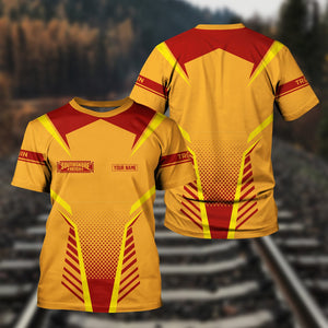 Railspirit Personalized Chicago South Shore and South Bend Railroad T Shirt Unisex Train Shirt All Over Print