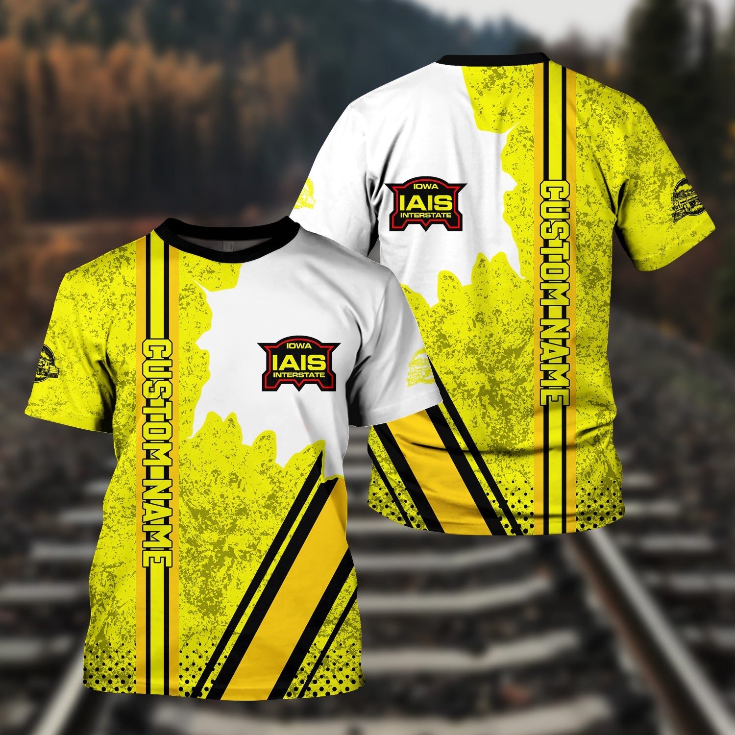 Railspirit Personalized Iowa Interstate Railroad T-Shirt IAIS All Over Printed Unisex Shirt