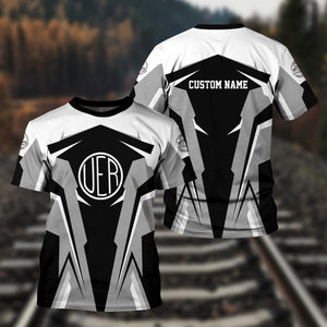 Railspirit Personalized Union Electric Railway T Shirt Strong Line Style Train Unisex Shirt All Over Print