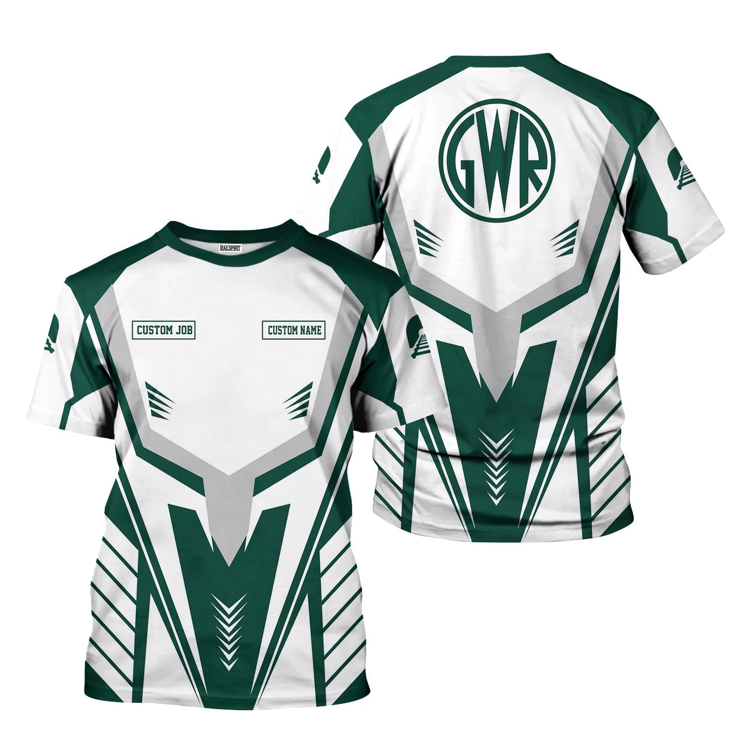 Railspirit Personalized Great Western Railway T-Shirt Workwear-Inspired with Custom Position Train Shirt