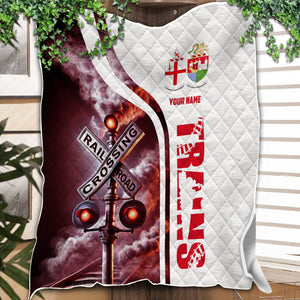 Railspirit Personalized Great Western Railway Premium Quilts Railroad Crossing Sign Quilts All Over Print