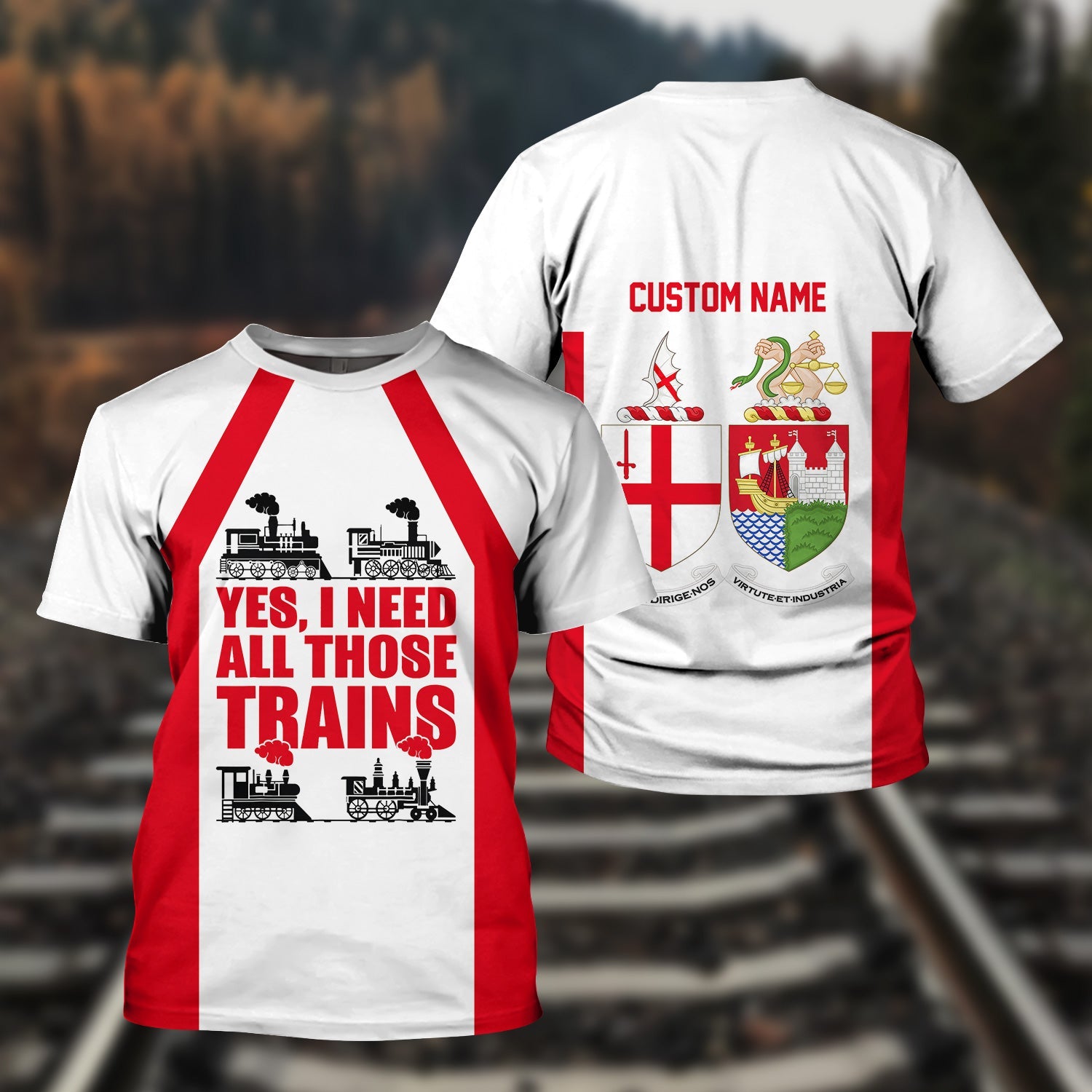 Railspirit Custom Name Great Western Railway T Shirt Yes I Need All Those Train Printed Shirt