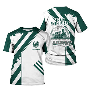 Railspirit Personalized Great Western Railway T-Shirt Locomotive Design Train Shirt for Train Enthusiast