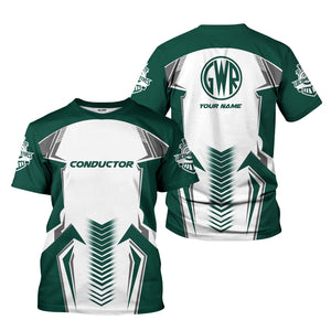 Railspirit Personalized Great Western Railway T-Shirt Standout Style with Custom Position Train Shirt