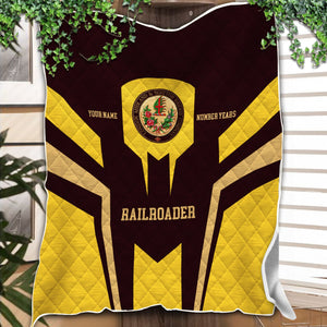 Railspirit Personalized London, Midland and Scottish Railway Premium Quilts Custom Year Railroader Gift Idea For Train Lover