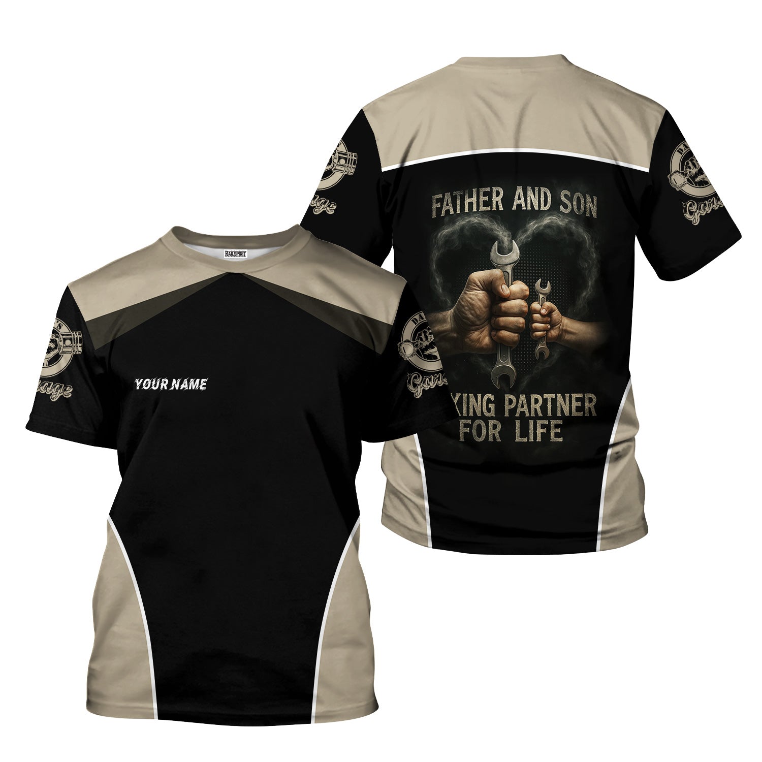 Personalized Mechanic Shirt, Father And Son Fixing Partner For Life, Gift For Men