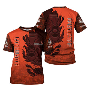 Railspirit Personalized Avanti West Coast T-Shirt Blazing Style with Custom Position Train Shirt