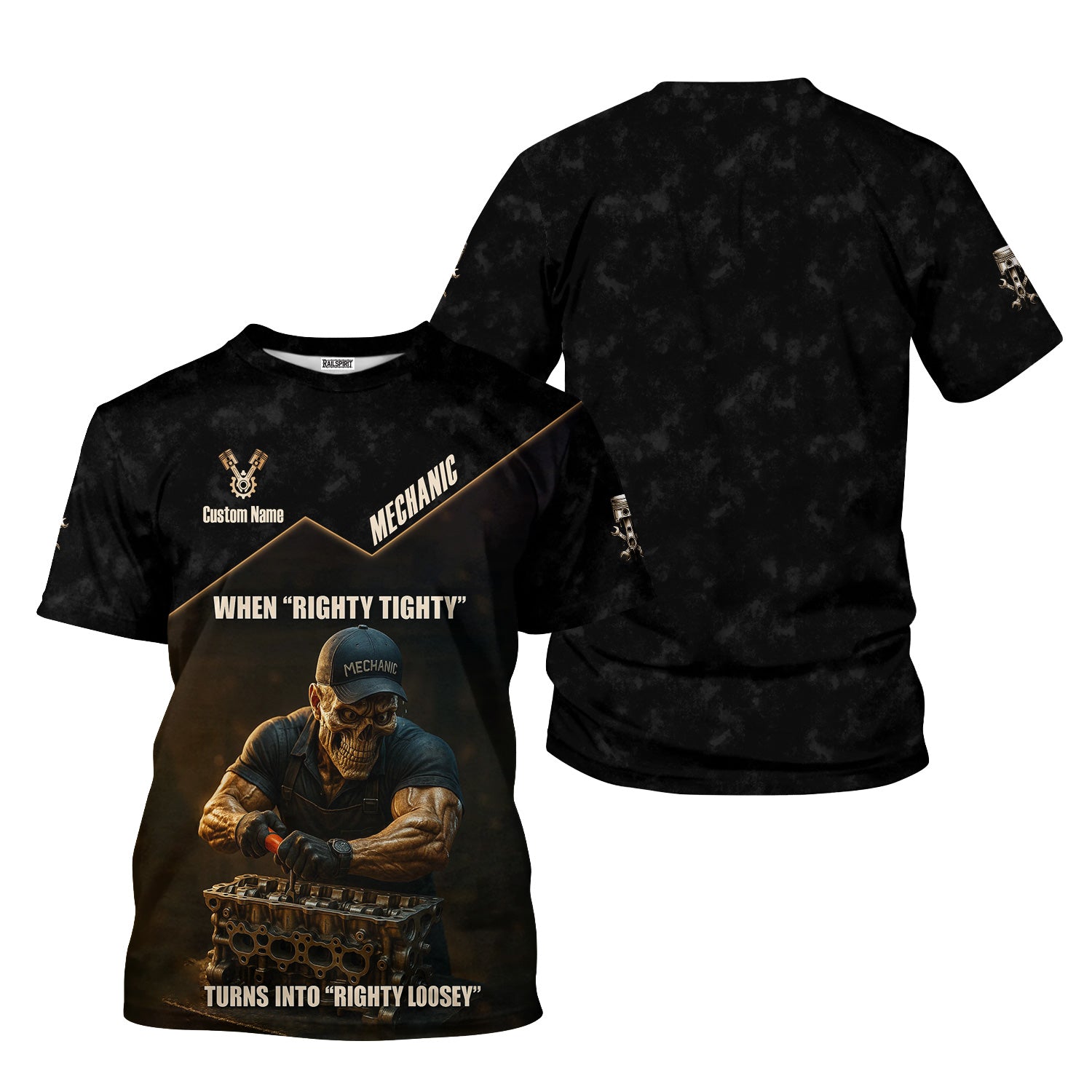 Personalized Mechanic Shirt, When "Righty Tighty" Turn Into "Righty Loosey", Funny Quote Design, Gift For Men