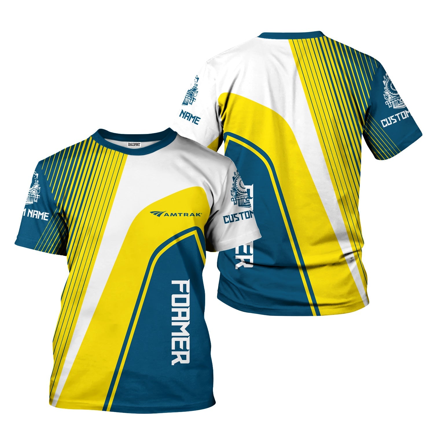 Railspirit Personalized Avanti West Coast T-Shirt Vibrant Striking Style Shirt For Rail Enthusiasts