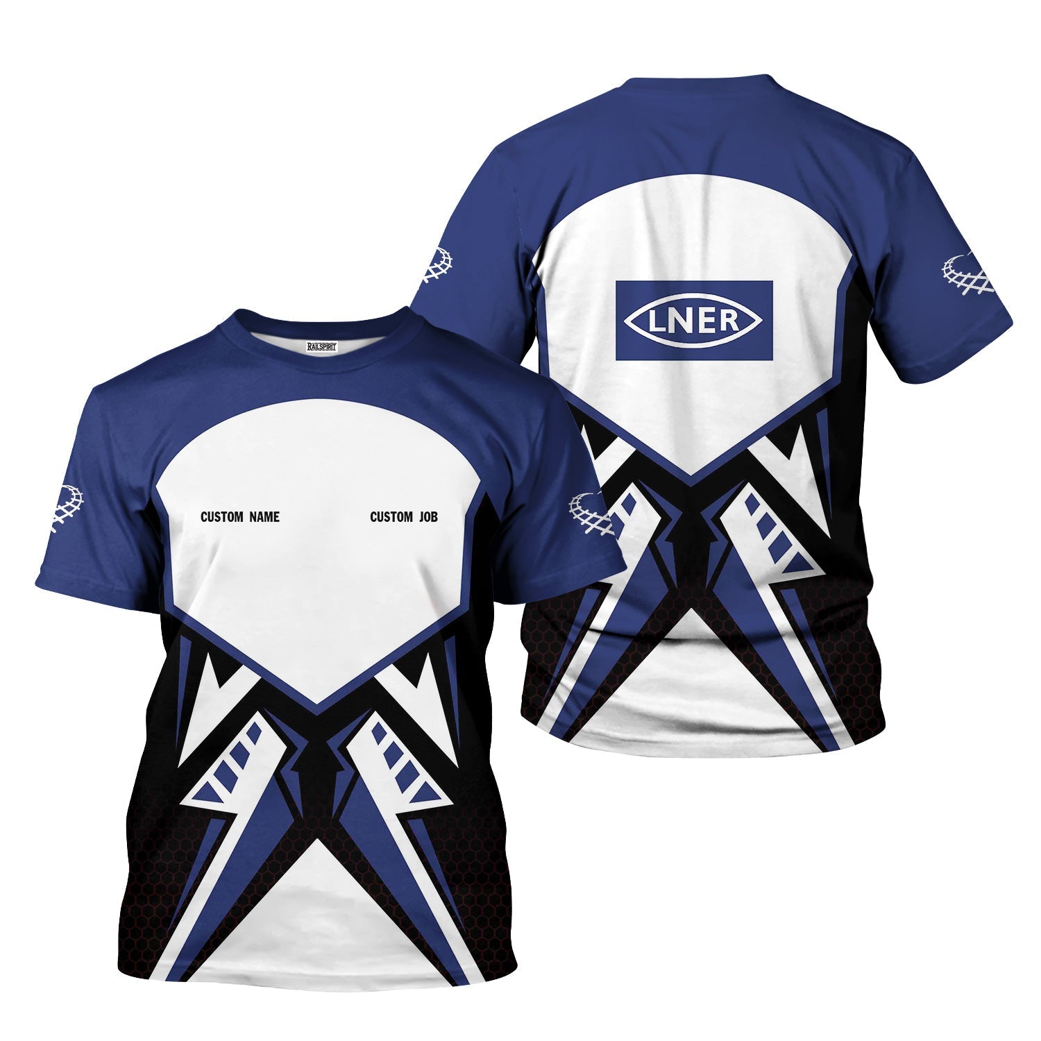 Railspirit Personalized London and North Eastern Railway T-Shirt Vibriant Style with Custom Position Train Shirt