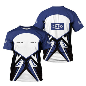 Railspirit Personalized London and North Eastern Railway T-Shirt Vibriant Style with Custom Position Train Shirt