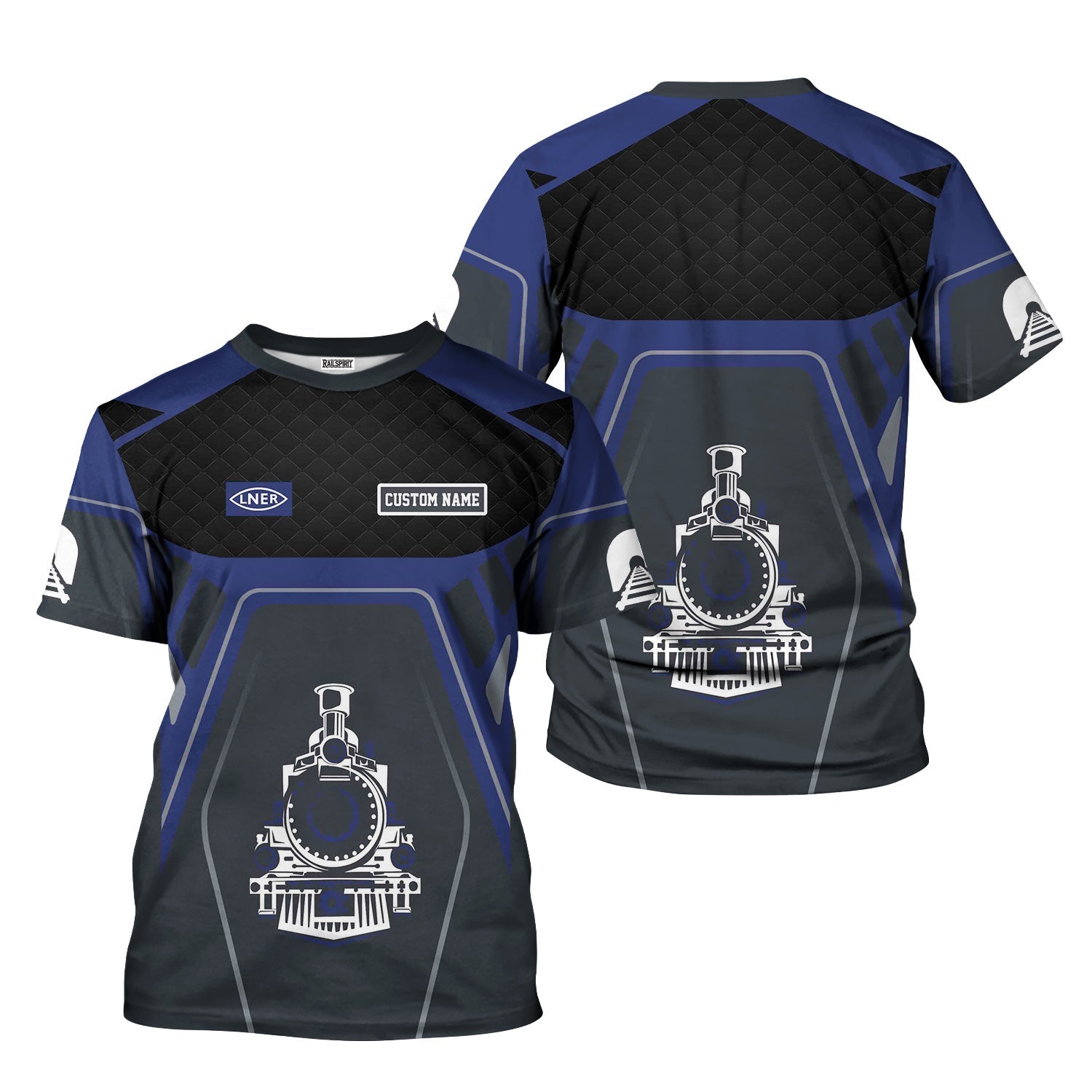 Railspirit Personalized London and North Eastern Railway T-Shirt Steam Locomotive Engine Graphic Train Shirt All Over Print