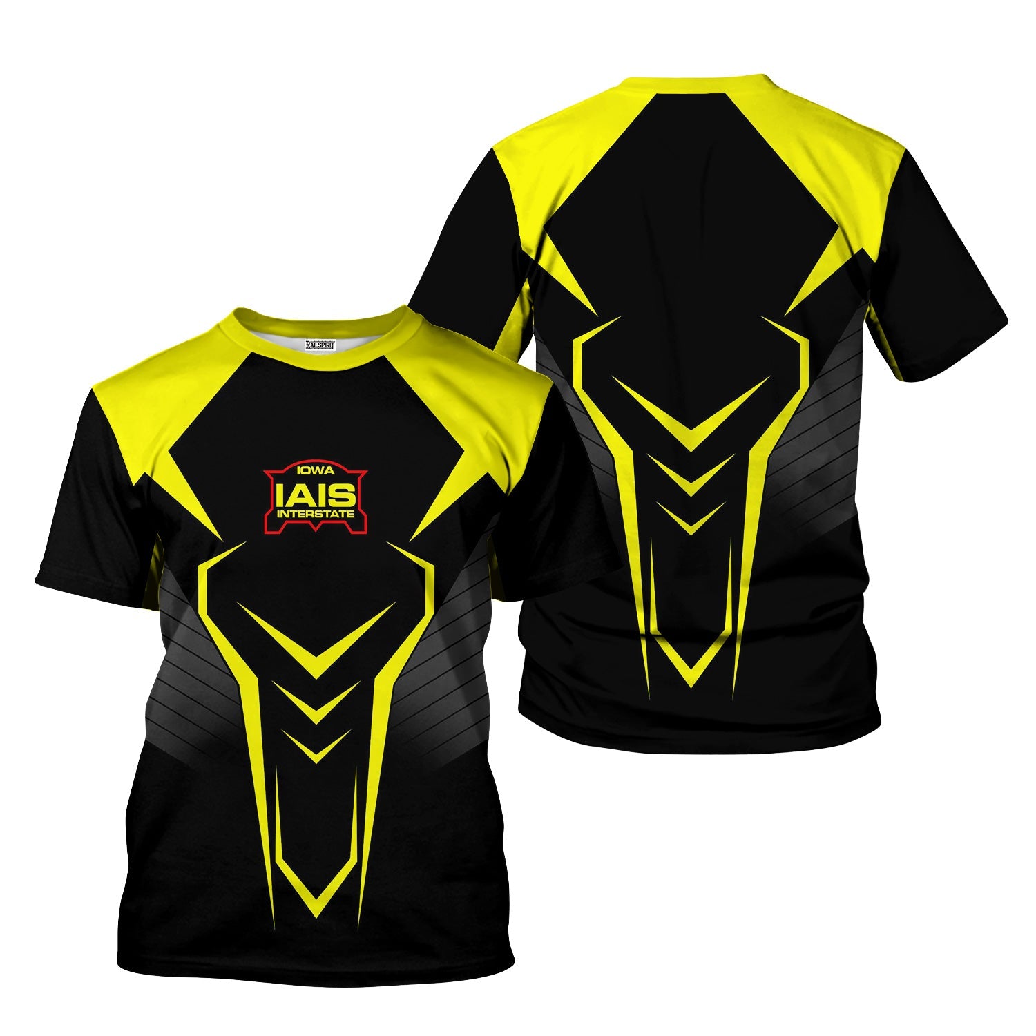 Railspirit Personalized Iowa Interstate Railroad T-Shirt Dynamic Design Style IAIS Perfect Shirt for Train Enthusiasts