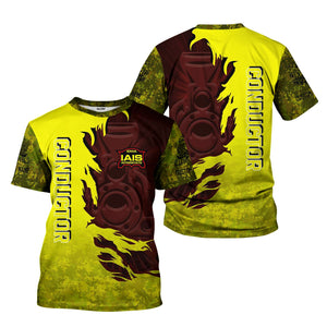 Railspirit Personalized Iowa Interstate Railroad T-Shirt Blazing Style with Custom Position IAIS Train Shirt