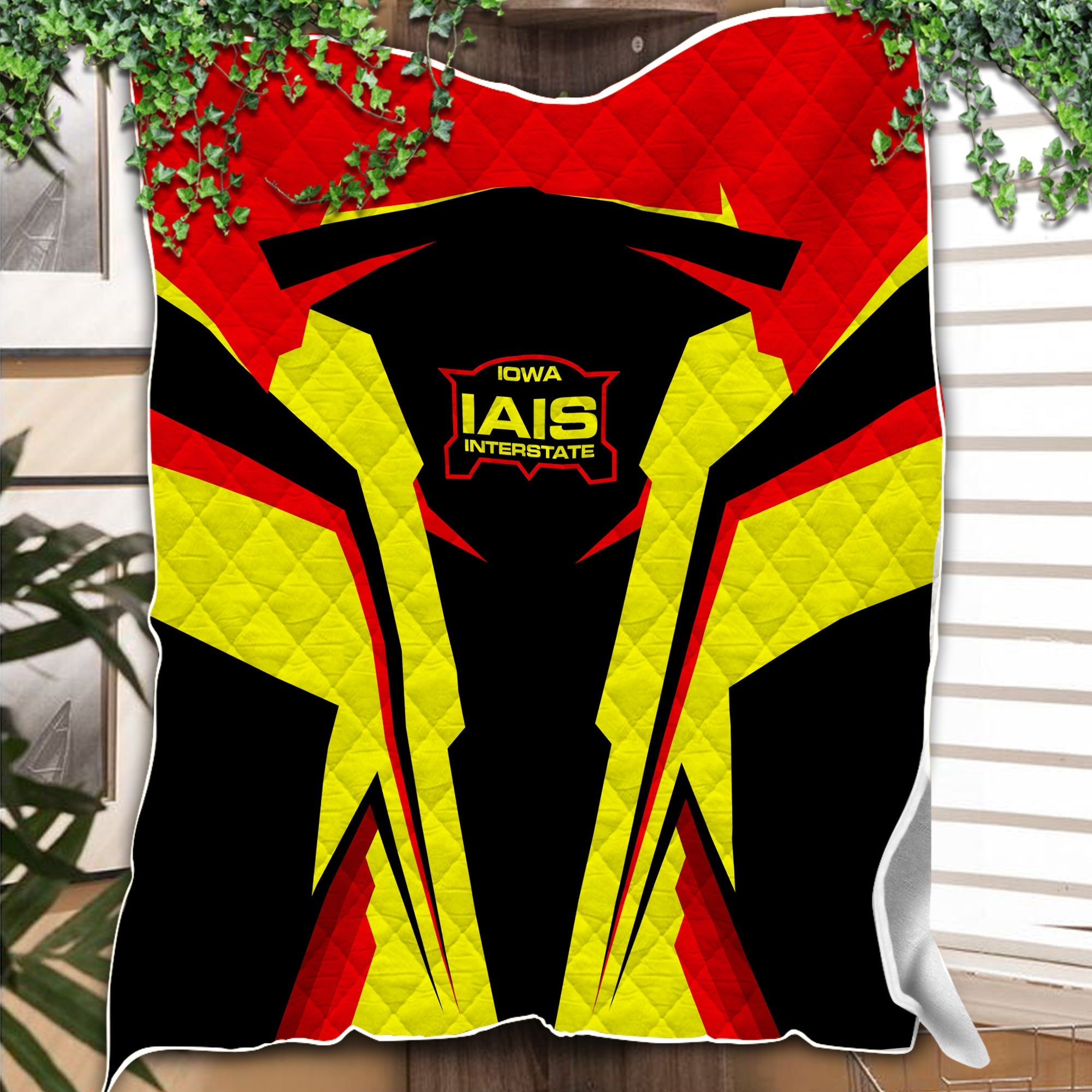 Railspirit Personalized Iowa Interstate Railroad Premium Quilts IAIS Strong Line Train Premium Quilts Gift Idea For Train Lover