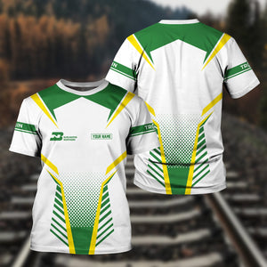 Railspirit Personalized Burlington Northern Railroad T Shirt Unisex Train Shirt All Over Print