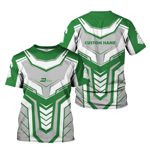 Railspirit Personalized Burlington Northern Railroad T-Shirt Armor-Inspired Design Train Shirt All Over Print