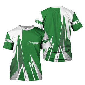 Railspirit Personalized Burlington Northern Railroad T-Shirt Lightning-Inspired Railway Style Shirt For Train Lovers