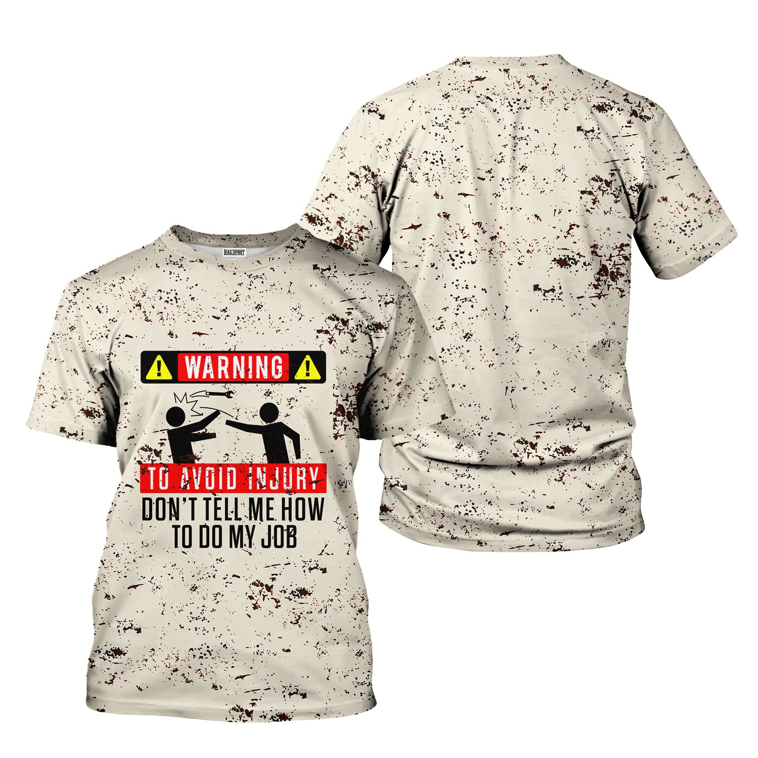 Funny Mechanic Shirt for Men, Warning To Avoid Injury Don’t Tell Me How to Do My Job T-Shirt, Work Humor Novelty Shirt